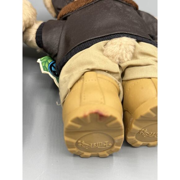 Vintage 1980s Xavier Roberts Furskins Bears “Jedgar” & Pilot Outfit 8” - Picture 5 of 6